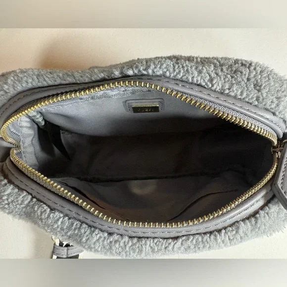 GUESS Faux Fur Crossbody Bag in Gray - Picture 3 of 7